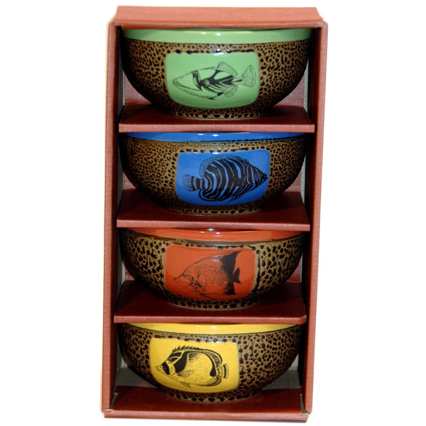 Reef Fish Chili Soup Bowls Box Set