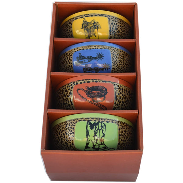 Western Chili Soup Bowls Box Set