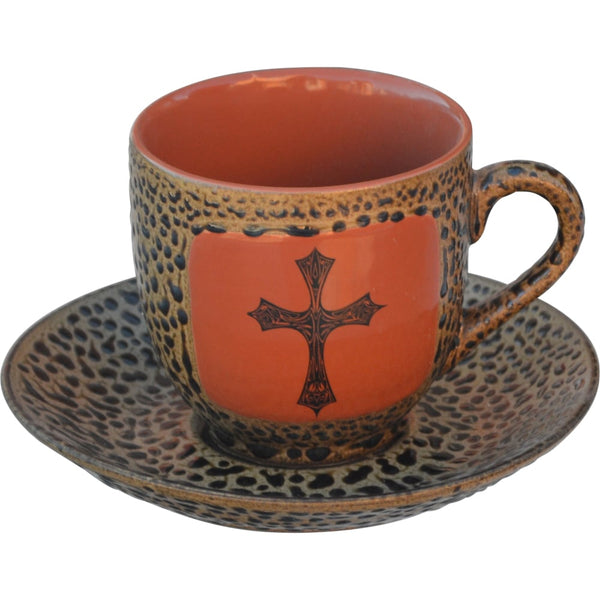 Cross Cup with Saucer