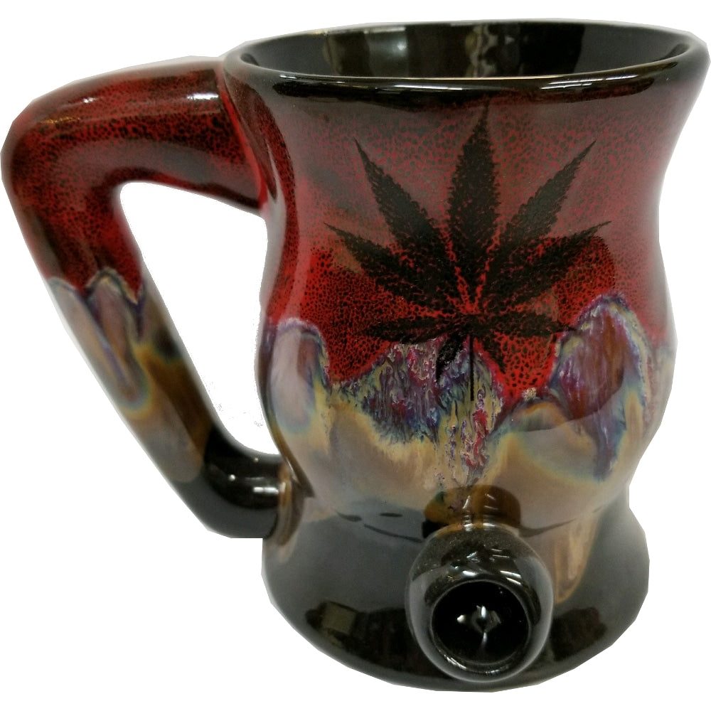 Marijuana Leaf Bake and Wake Mug