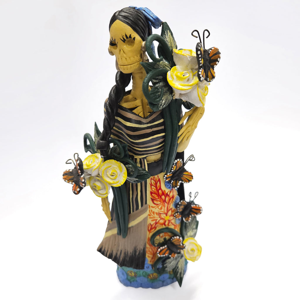 Catrina with flowers and butterflies
