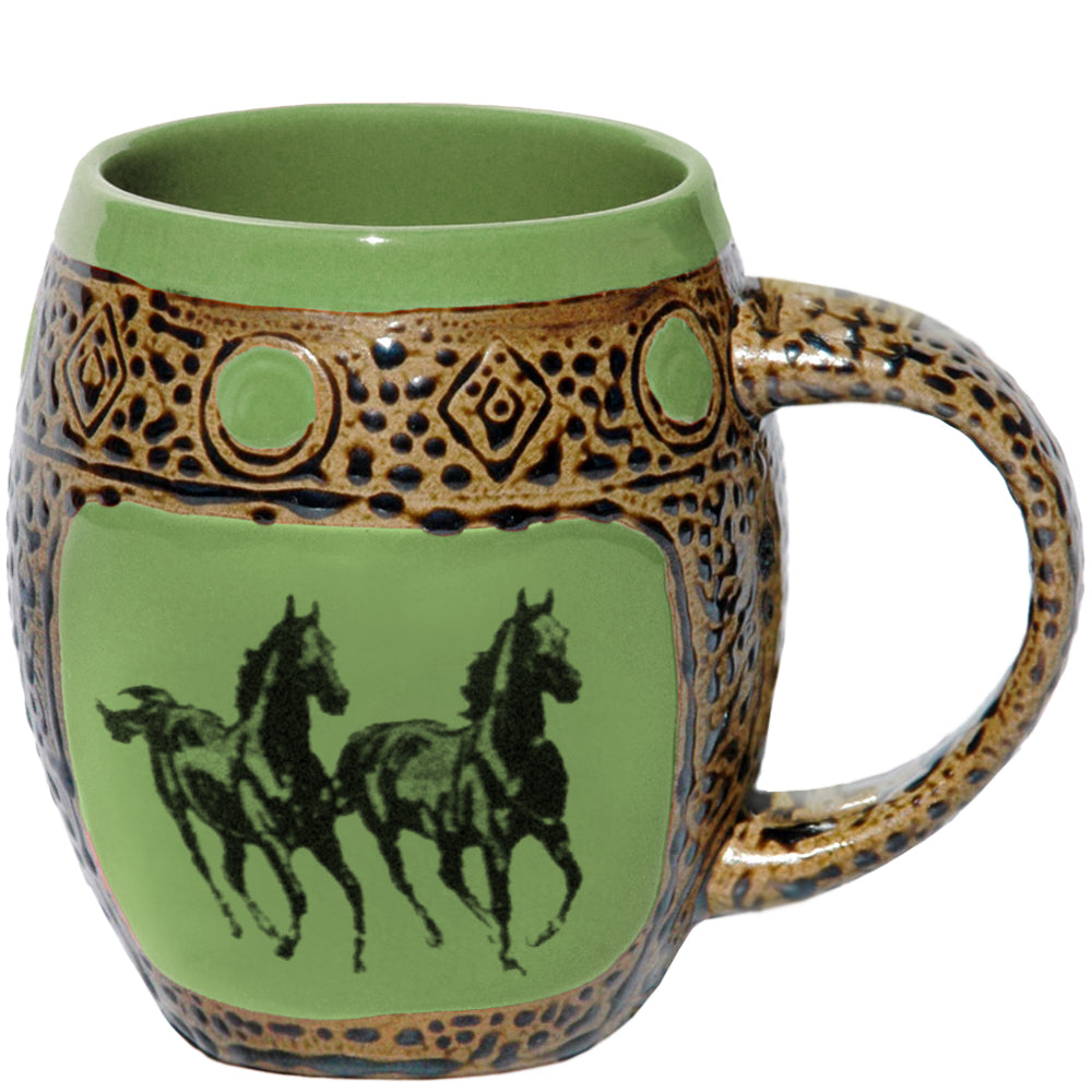 Double Runing Horse Green