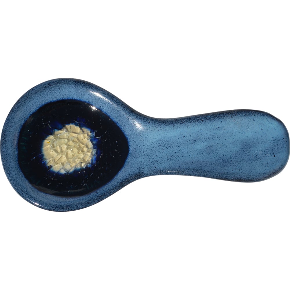 A Non-Pattern Glazed Fused Glass Spoon Rest