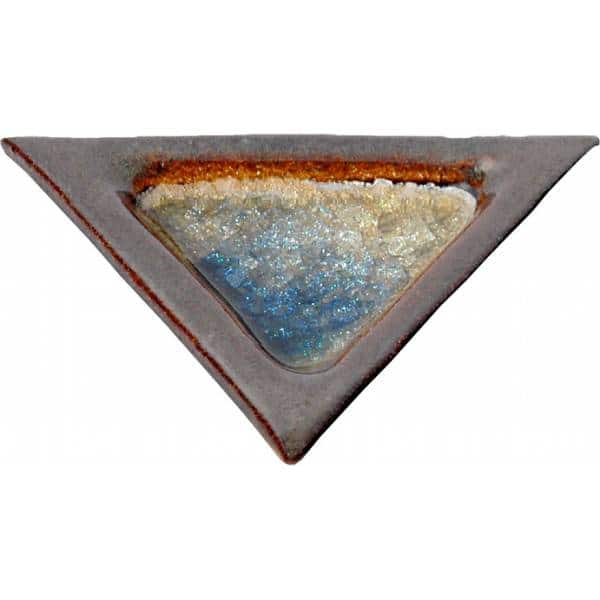 A Non-Pattern Glazed Fused Glass Triangle Tray