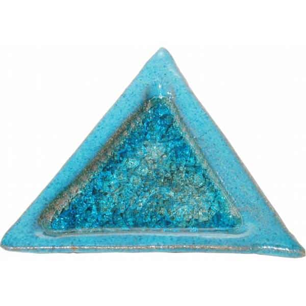 A Non-Pattern Glazed Fused Glass Triangle Tray