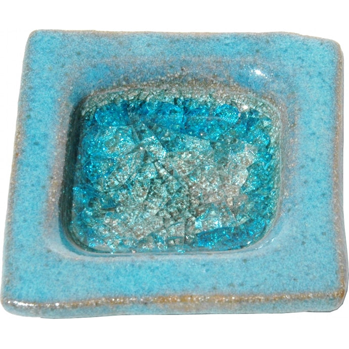 A Non-Pattern Glazed Fused Glass Small Tray