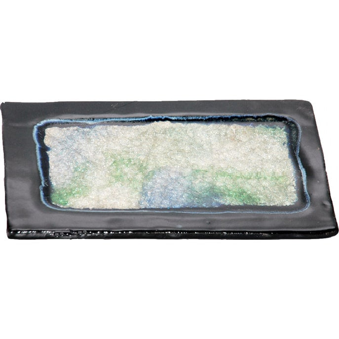 A Non-Pattern Glazed Fused Glass Rectangular Tray