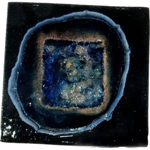 A Non-Pattern Glazed Fused Glass Coaster