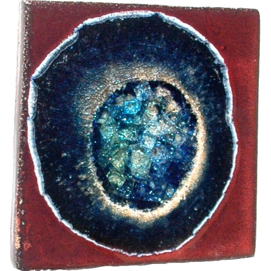 A Non-Pattern Glazed Fused Glass Coaster