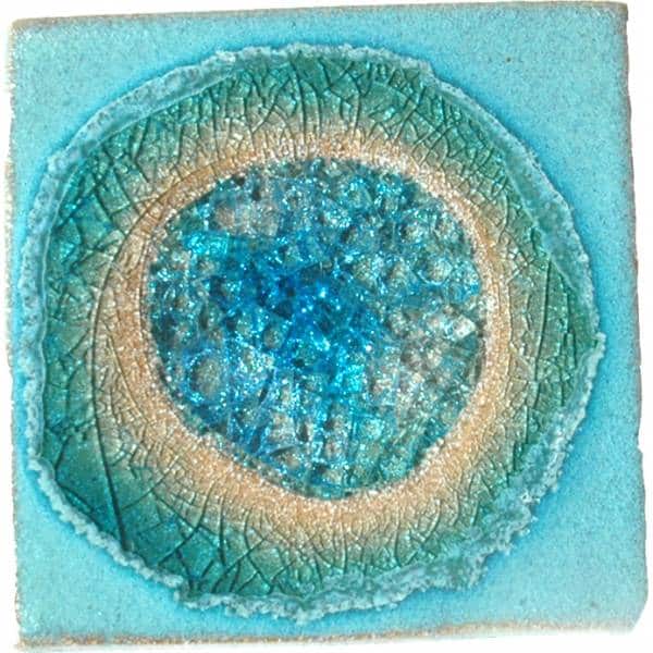 A Non-Pattern Glazed Fused Glass Coaster