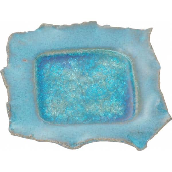 A Non-Pattern Glazed Fused Glass Small Abstract Tray