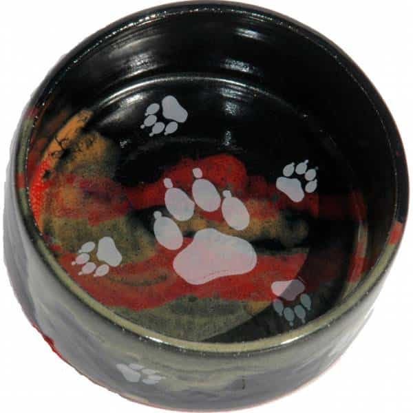 Small Dog Bowl with Paws