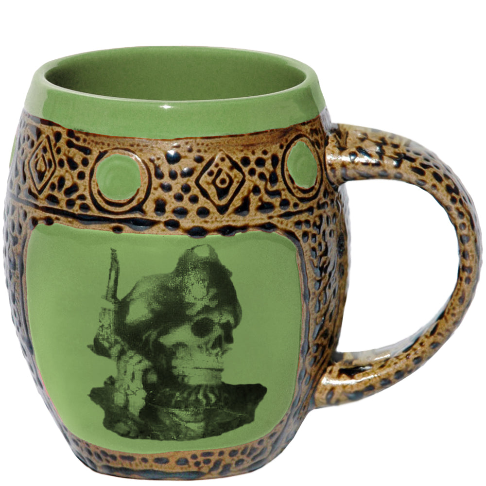 Pirate Skull With Gun Green