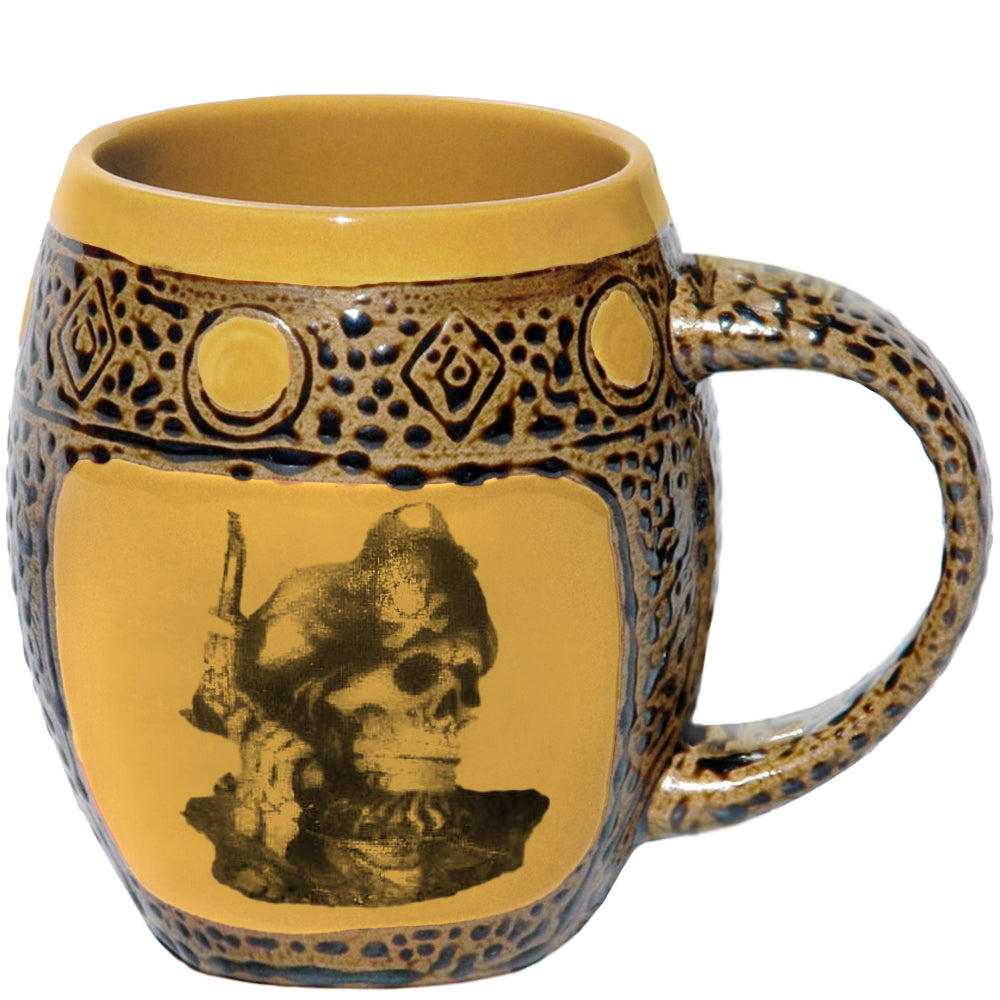 Pirate Skull With Gun Yellow